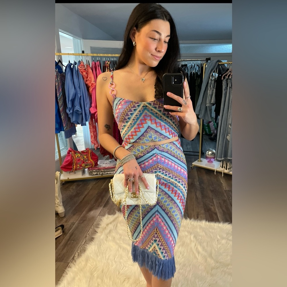 AJA MIDI MULTI COLOR SKIRT SET - Picture 5 of 8